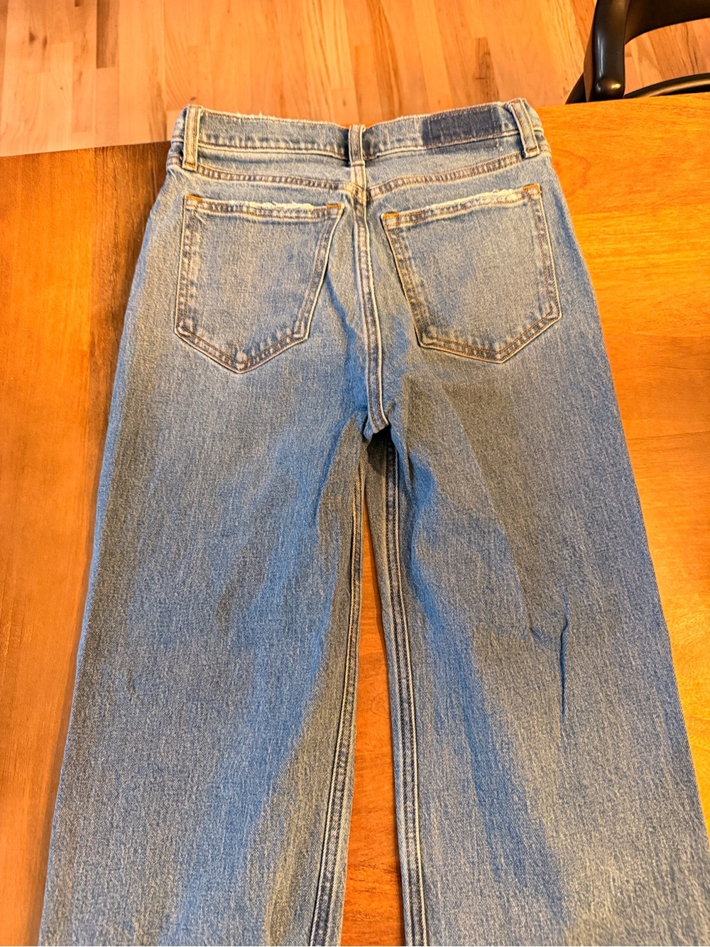Abercrombie & Fitch Light Blue Denim High-Rise Jeans - Picture 4 of 5
